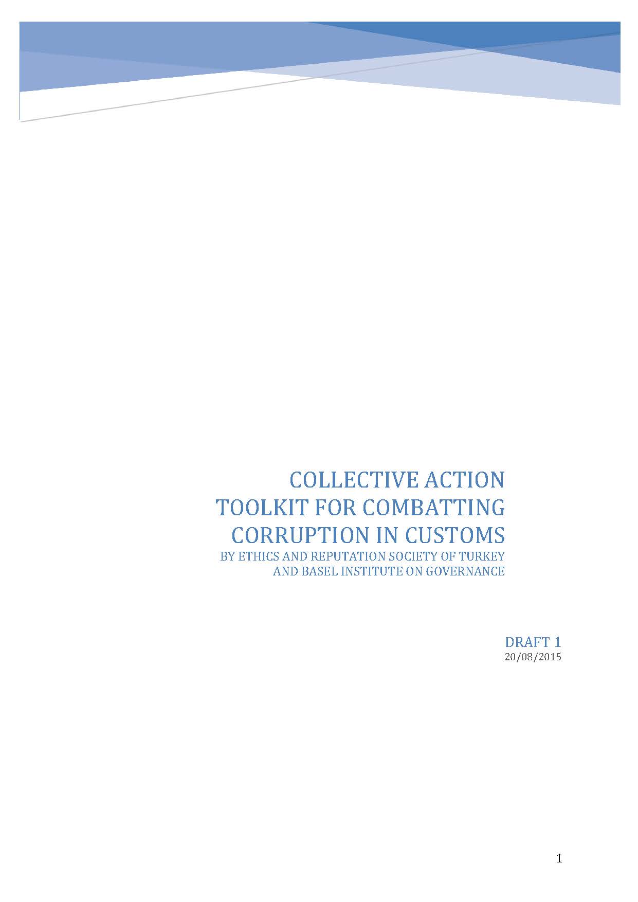 Collective Action Toolkit For Combatting Corruption In Customs | Basel ...